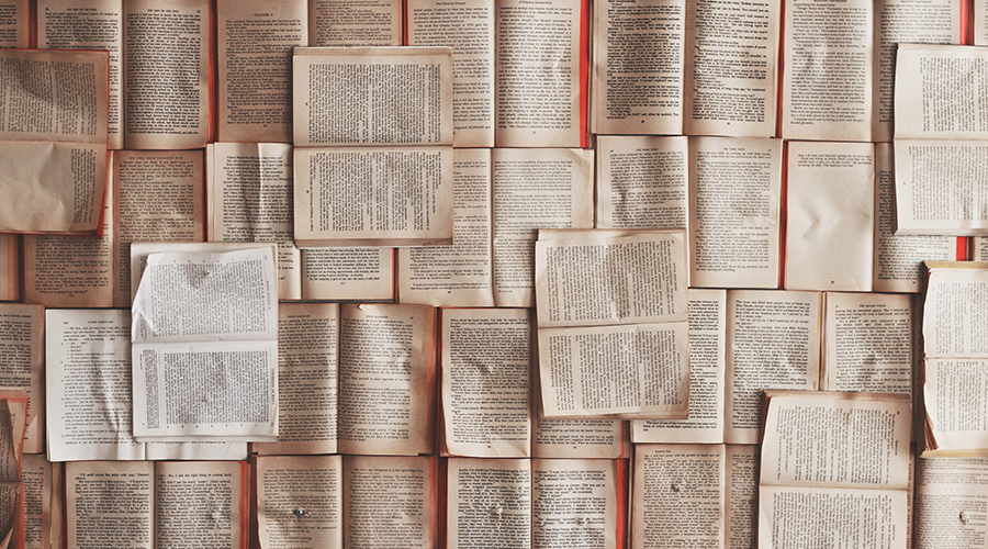 books on a table