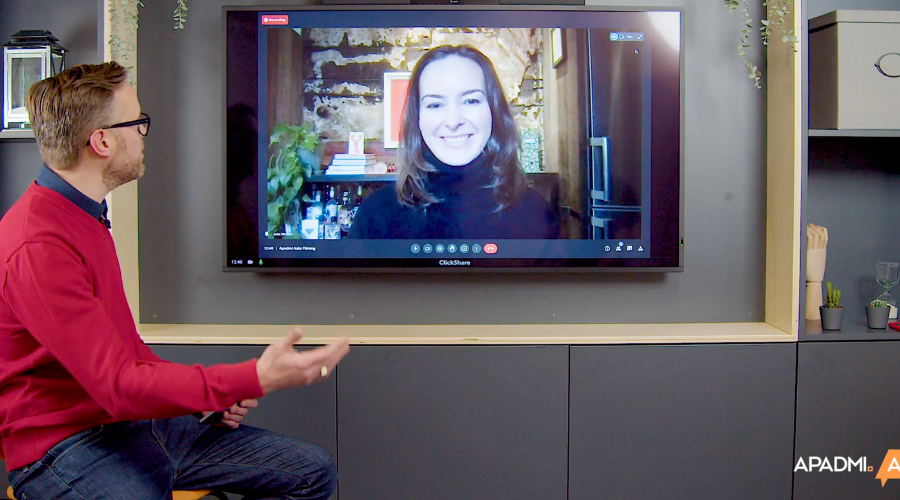 An image of Apadmi's Group Content Director interviewing Julia McColl from Chetwood Financial in Apadmi's interview series, Apadmi Asks