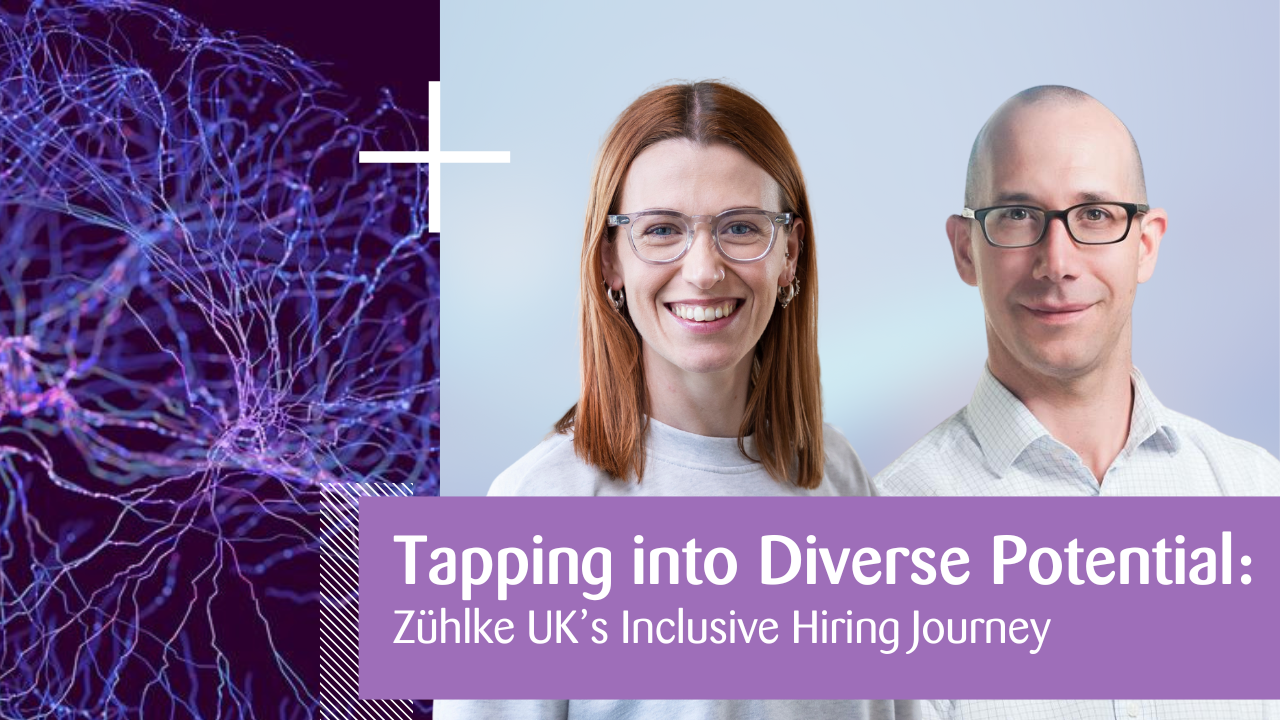 Rachael Parrott and Davide Aldrovandi are talking about Inclusive Hiring approach at Zühlke in the UK