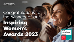 Image reads &#34;Congratulations to the winners of our Inspiring Women&#39;s Awards 2023