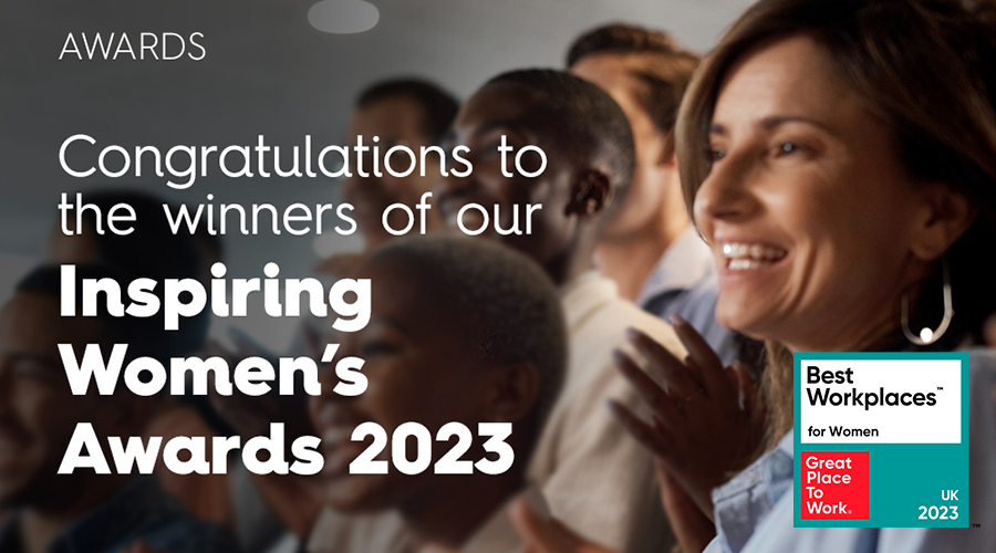 Image reads &#34;Congratulations to the winners of our Inspiring Women&#39;s Awards 2023