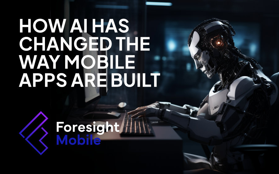 AI robot creating an app on a computer | Foresight Mobile