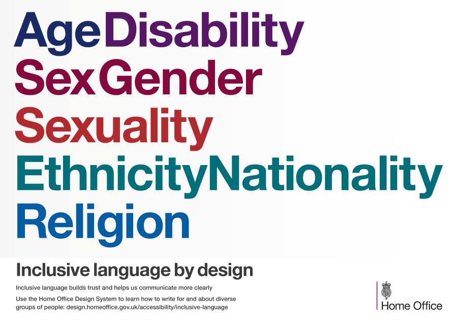 language inclusivity and diversity at the Home Office