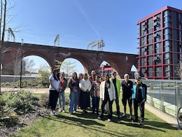 Kao Data's Director of Marketing Lizzy McDowell with some of the community project members