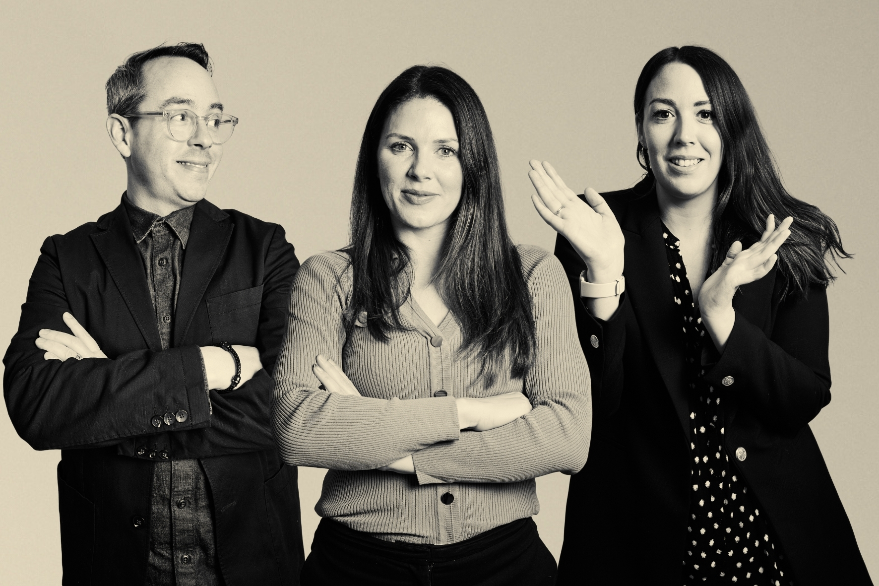 Smoking Gun&#39;s Intention Unit - pictured: Carl Stroud, Hayley Peters and Carly Chell