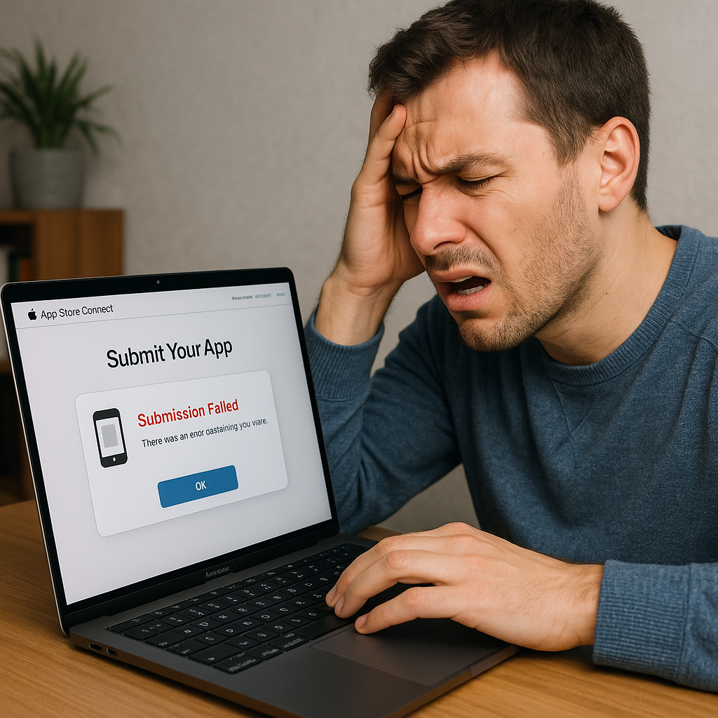 Man crying into his laptop