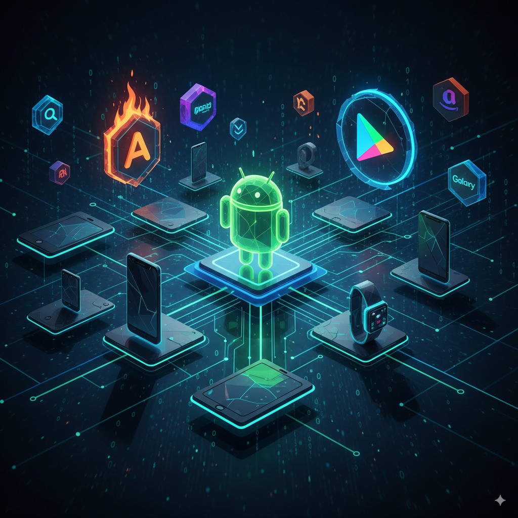 An image showing the array of Android App Stores around the world