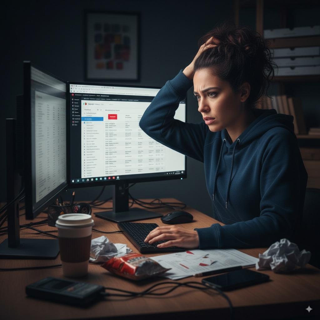 A frustrated developer publishing their Android app to various app stores
