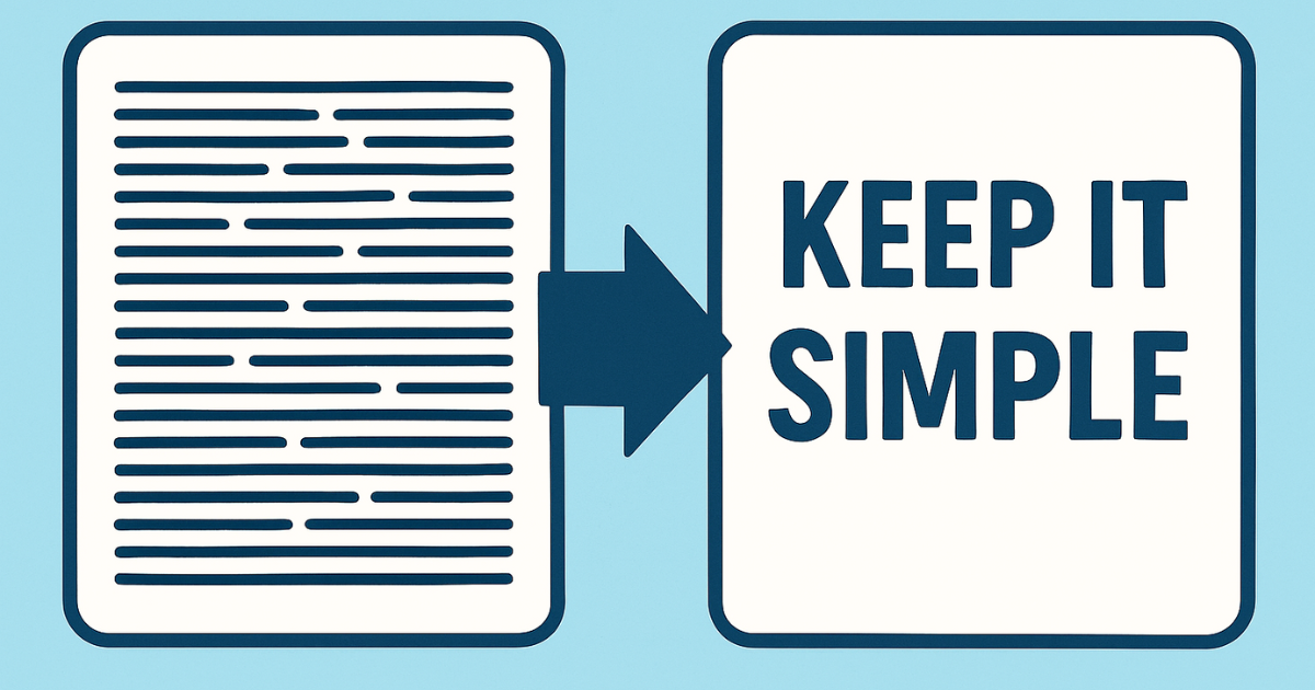 Learn to keep it simple