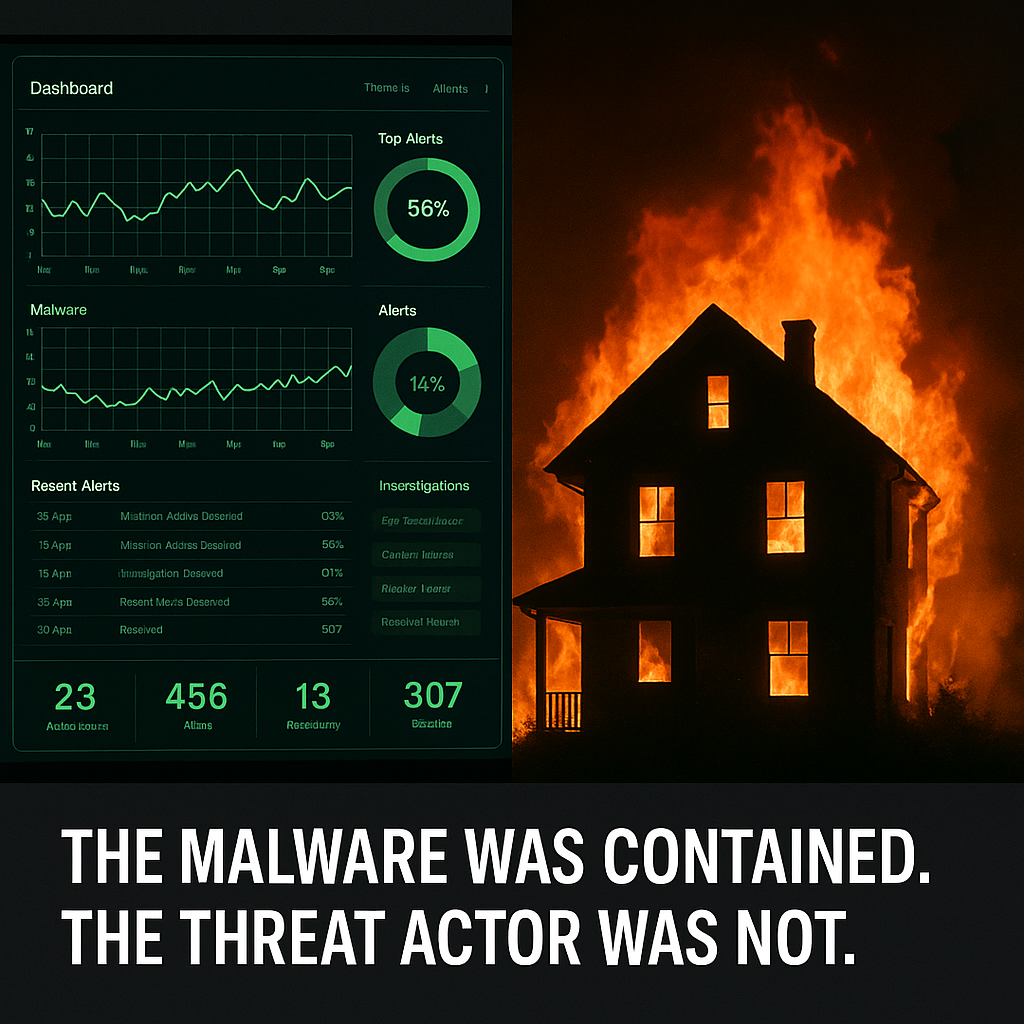 The malware was contained, the threat actor was not