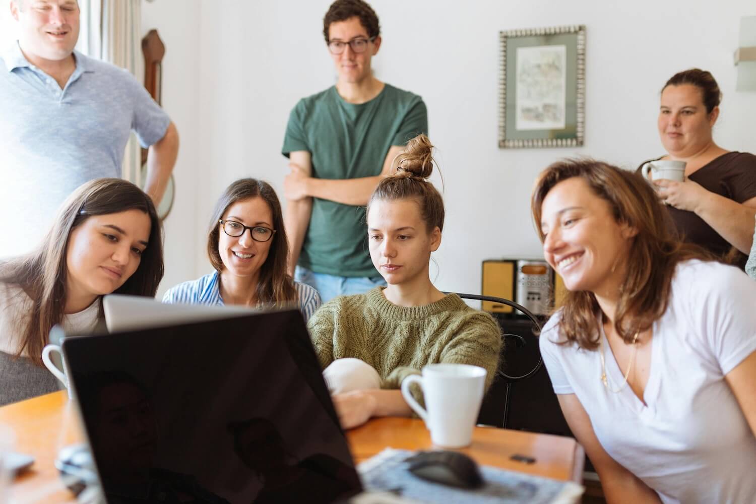 Female colleagues in an office space