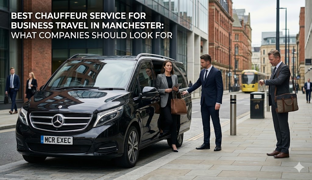 Business travel chauffeur service in Manchester for executives and clients