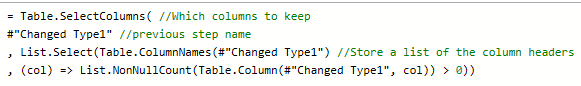 Sample of M query language