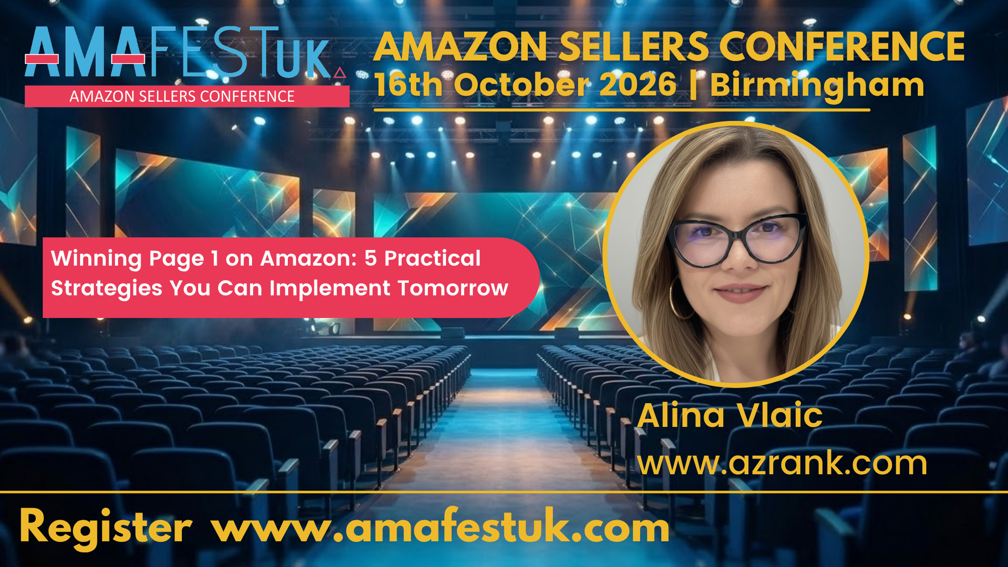 Alina Vlaic at AmafestUK 2026 – Amazon Sellers Conference