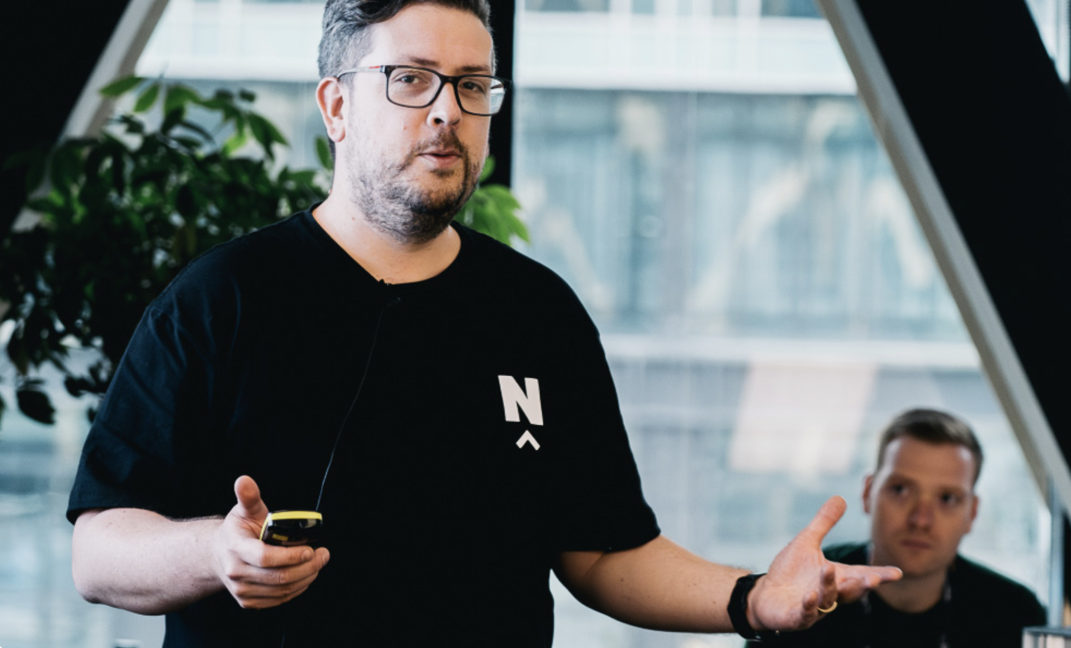 Leighton Solutions Architect, Mark Sailes delivering a talk at AWS North Community Conference