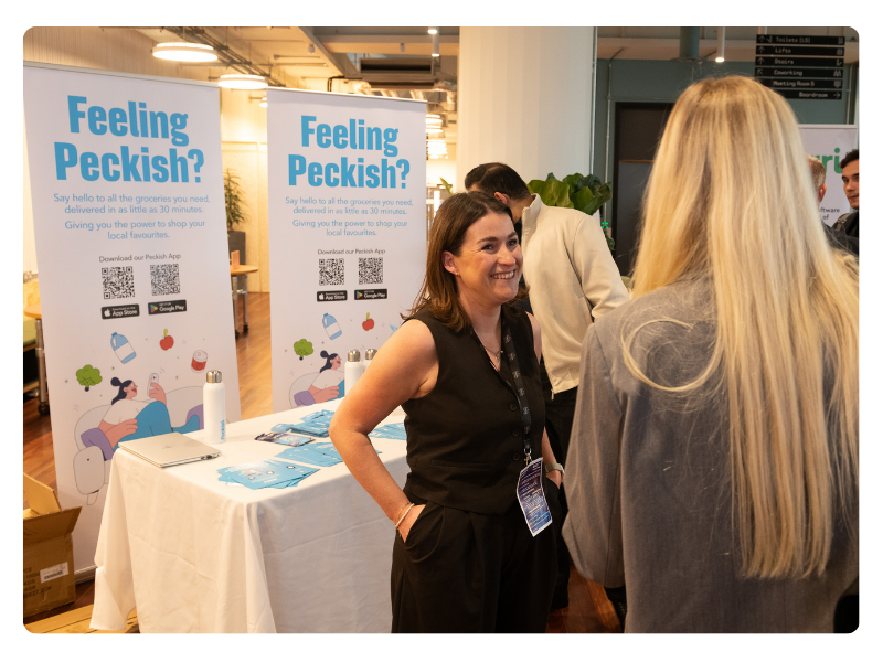 Sponsor exhibition stand at a Manchester Digital event