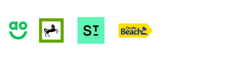 AO, Lloyds Banking Group, Street, On the Beach, Autotrader logos