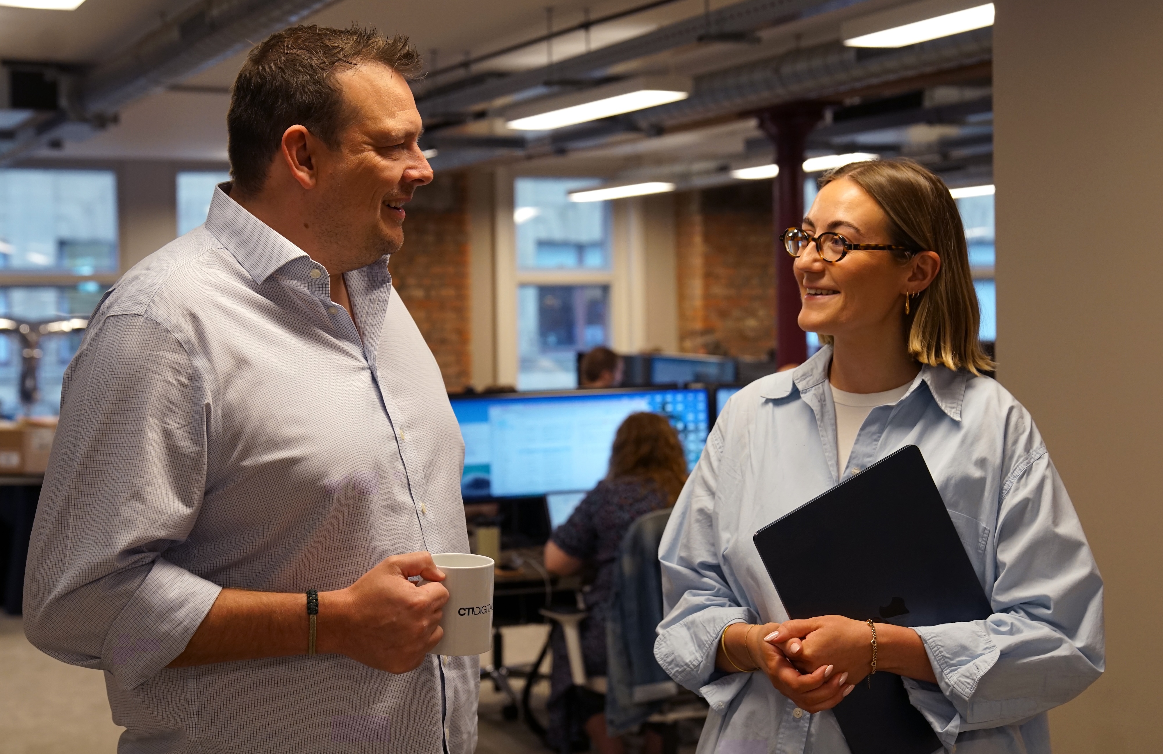 CTI Digital CEO Christopher Burgess and new General Manager Katie Livingstone