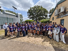 AI Summer School students with Mark Richards (Datum's Chief Financial Officer) outside Datum's FRN1 data centre in Farnborough