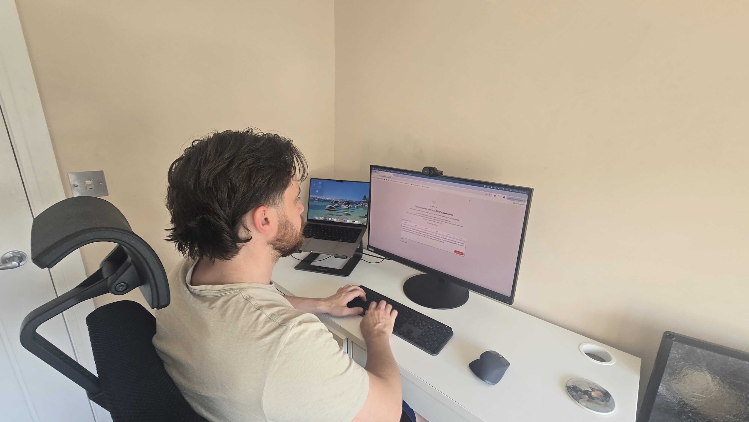 Person using AI tool