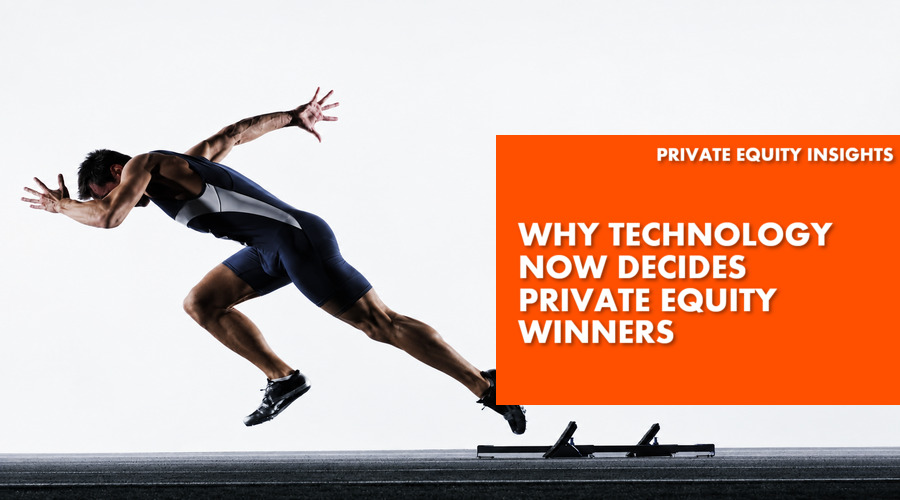 Why technology now decides PE winners - text over an athlete running