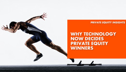 Why technology now decides PE winners - text over an athlete running
