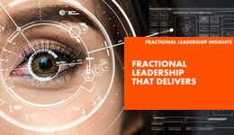 Relentica - Fractional Leadership That Delivers - text over the background of a woman's eye