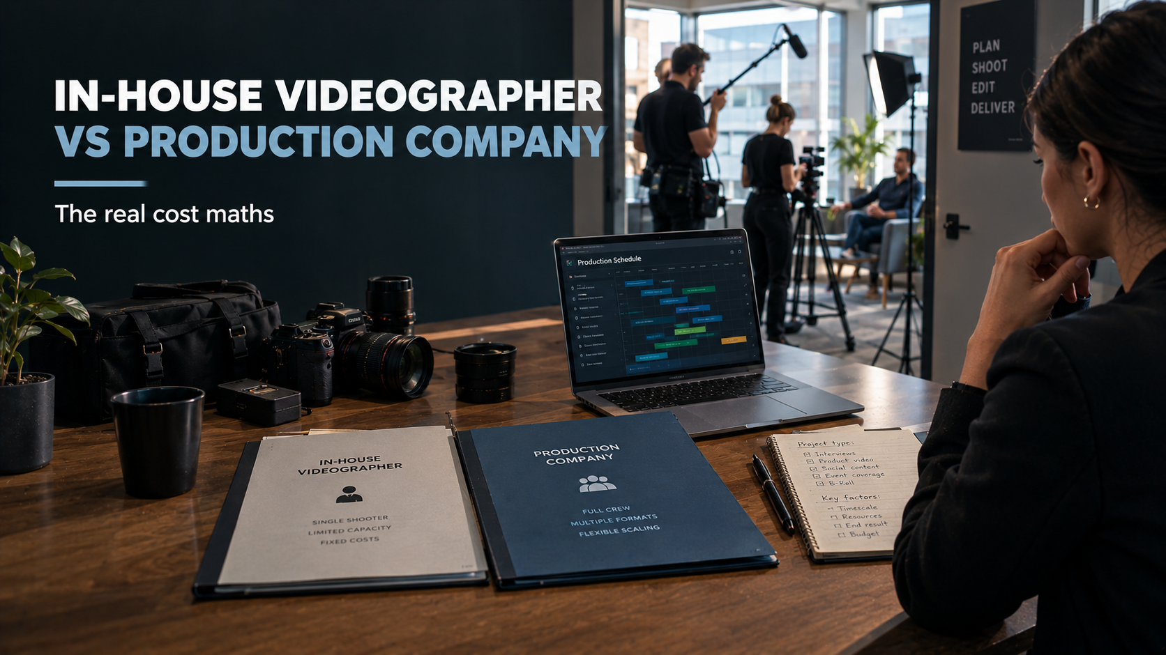 in-house videographer vs production company