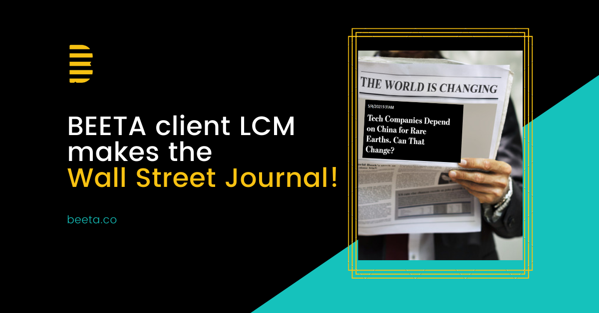 Beeta client LCM makes the wall street journal, newspaper and Beeta logo, automation, manufacturing, tech trends