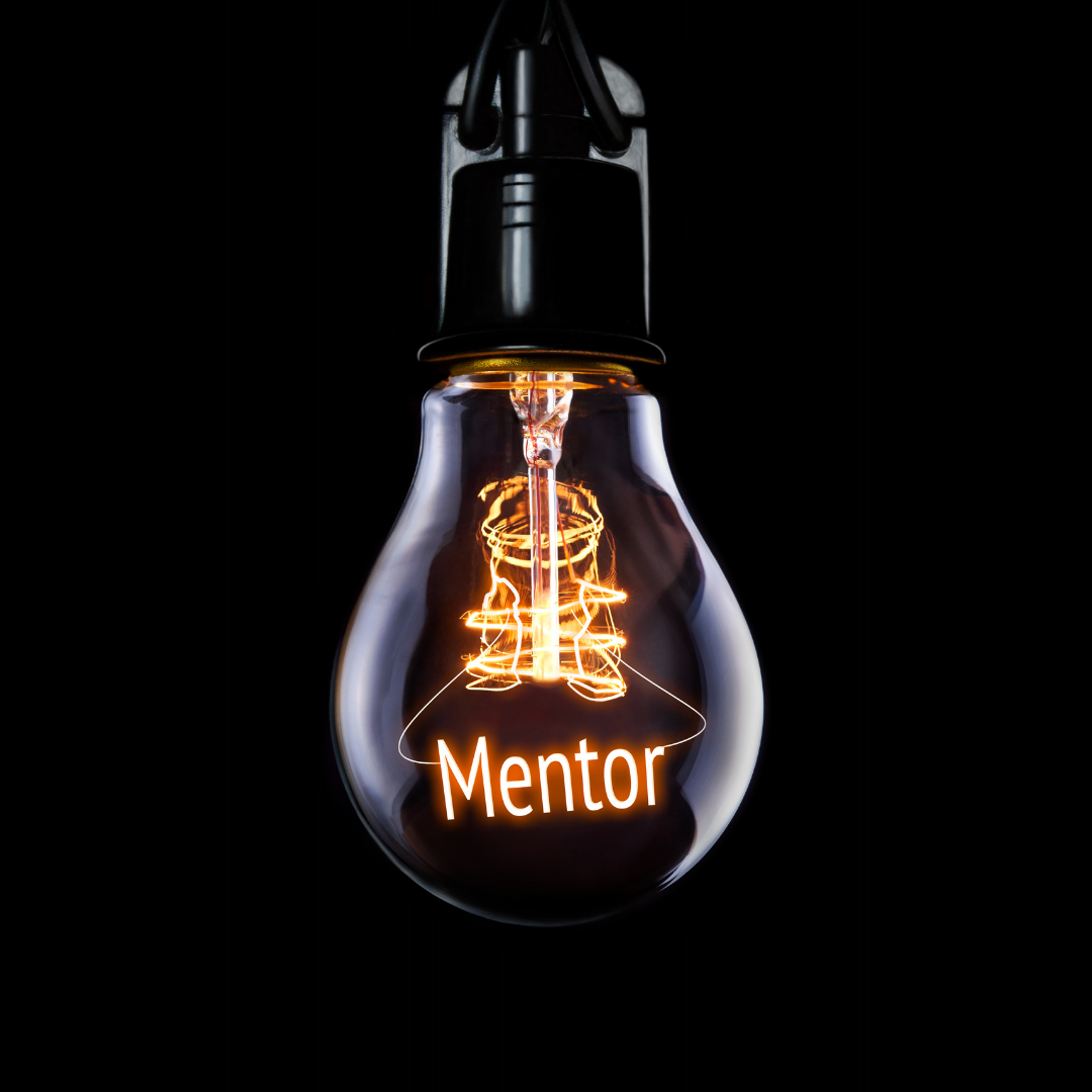 Lightbulb with the word mentor inside